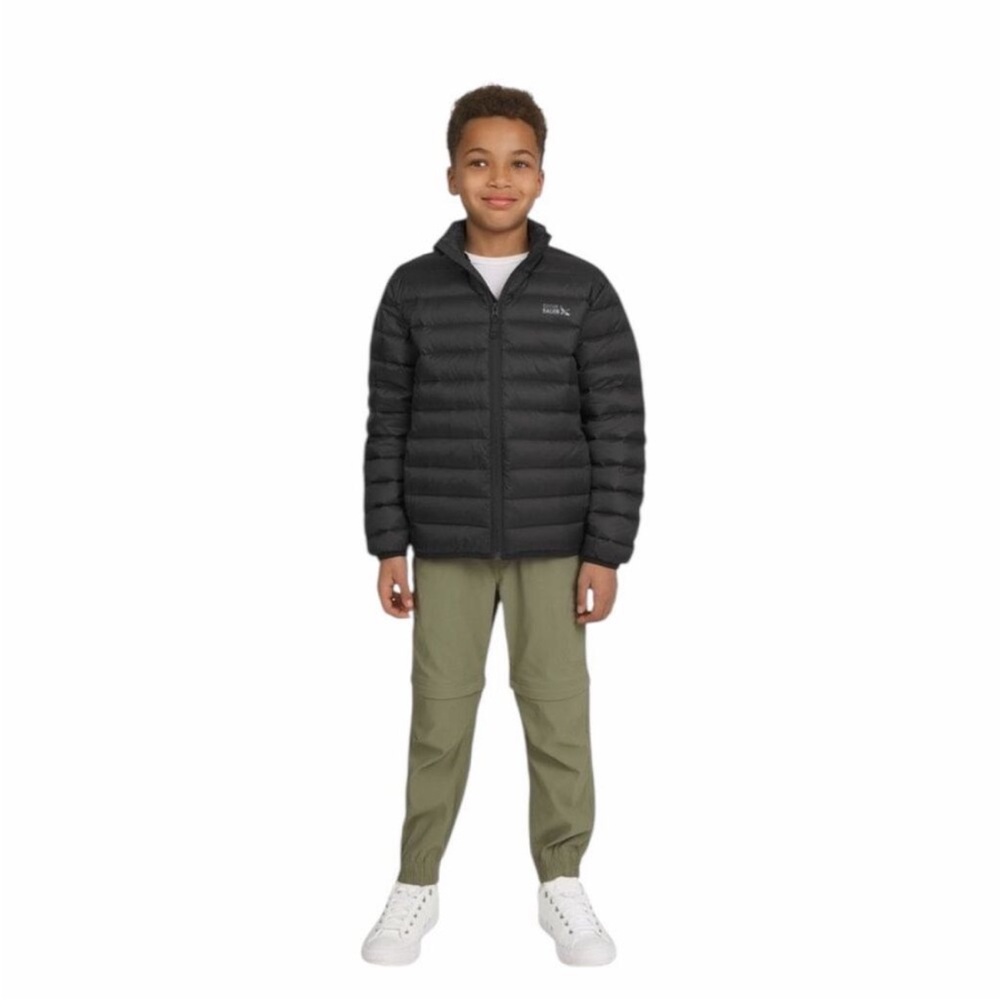 NWOT Eddie Bauer Boy Girl black Packable puffer storm repel 650 fill Medium 7/8 - Picture 5 of 16